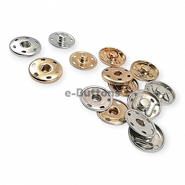 Sew-On Snap Button 21 mm 34 L 7/8"  Brass Stainless ERD210PR