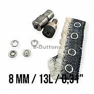 Snap Button For Baby Clothes - 8 mm 0,31" Prong Snap Fasteners 1000 Pieces ERBCLK0008P