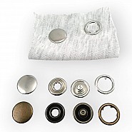 Prong Snap Button15 mm - 24L - 0.60 in One Side Ring with Cap Prong Snap Fastener ERC0015TKPR