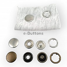 Prong Snap Button15 mm - 24L - 0.60 in One Side Ring with Cap Prong Snap Fastener ERC0015TKPR