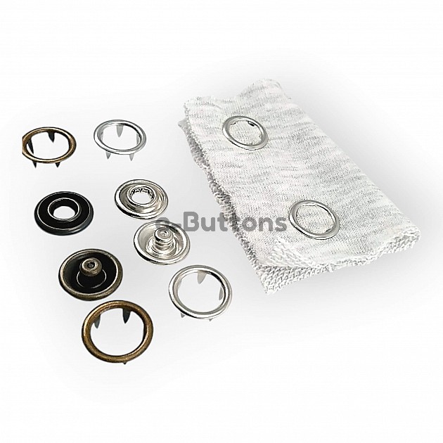 Prong Snap Button 21 mm Open Ring Prong Snap Fastener 34L - 0.83 in ERC0021TIRPR