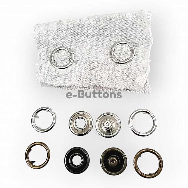 Prong Snap Button 21 mm Open Ring Prong Snap Fastener 34L - 0.83 in ERC0021TIRPR