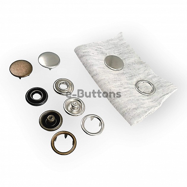 Prong Snap Button 21 mm One Side with Cap Ring Prong Snap Fastener 34L - 0.83 in ERC0021TKPR