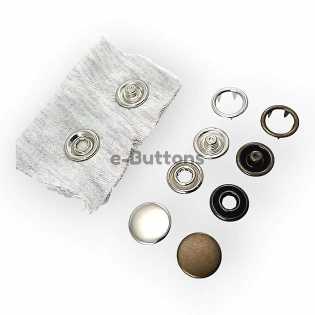 Prong Snap Button 21 mm One Side with Cap Ring Prong Snap Fastener 34L - 0.83 in ERC0021TKPR