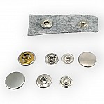 Snap Button Double Sided 15 mm (1/2 inch) Coin Type Brass Set of 4 ERCB0015PR2K