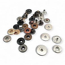 Brass Hidden Snap Button 4 Piece Set Self-Edged - Cap Look ER0077G