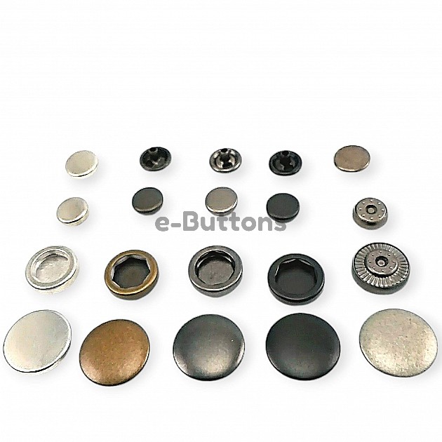 18 mm Coat Snap Button 250 pcs Brass Deluxe Series PR180R200B