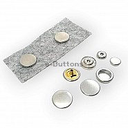 15 mm (0.60 in) Double-Sided Jacket Snap Coin Type Brass - Deluxe Series PR150R200BCFT