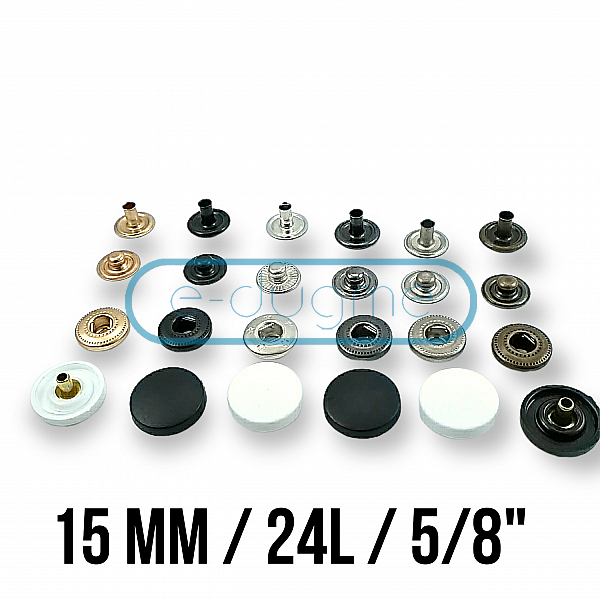 Metal Leather Snap Buttons 12mm Spring Snap Fasteners Kit Press