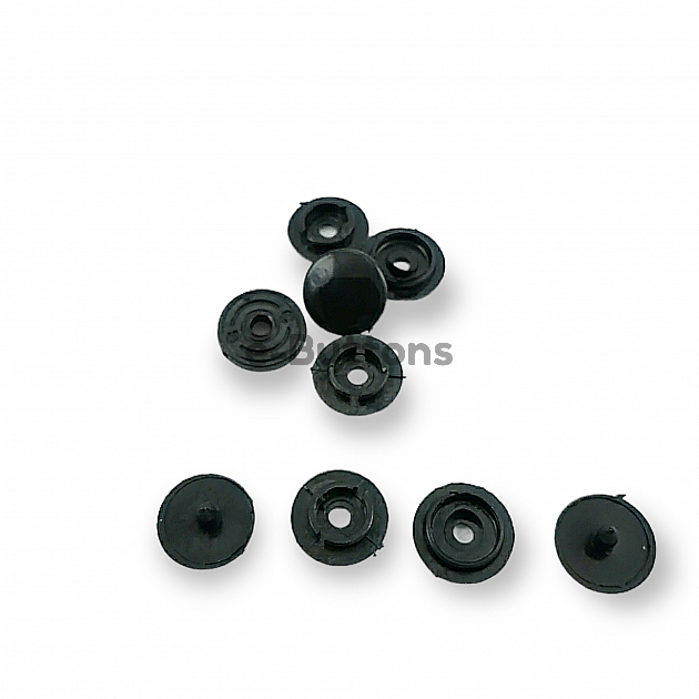 15 mm Plastic Snaps Buttons 19/32" 24L Set Of 4 (500 Pcs/Pkt) PLS00015ERC