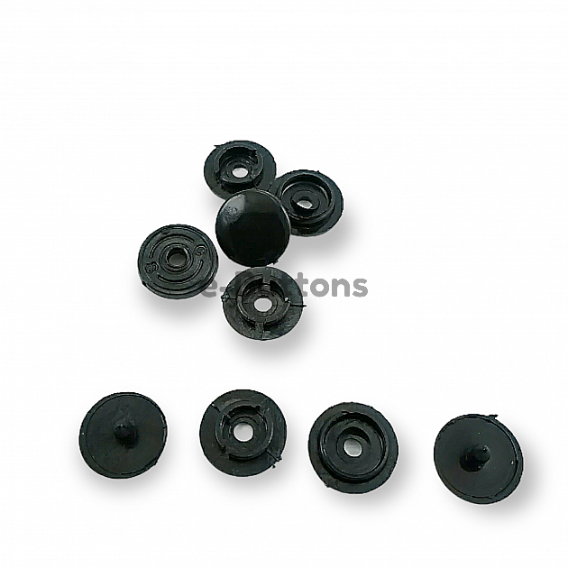 15 mm Plastic Snaps Buttons 19/32" 24L Set Of 4 (500 Pcs/Pkt) PLS00015ERC