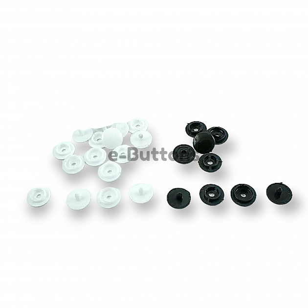 Plastic Snaps Buttons 10,5 mm 13/32" 16L Set Of 4 (500 Pcs/Pkt) PLS00105ERC