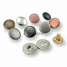 Magnetic Snap Buttons 15 mm Curved Brass Set of 4 ERMK015PR