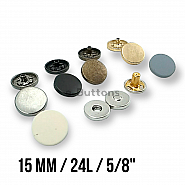 Magnetic Snap Fastener 15 mm Flat Zamak Set of 4 ERMK015ZMK15