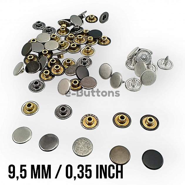 9.5 mm Rivet ( 0,35 in) Brass with Cap Nail ERPER095PRKAP